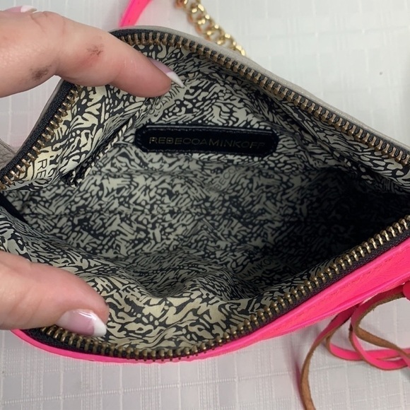 Rebecca Minkoff Mini MAC Bright Pink /Grey - Picture 7 of 9